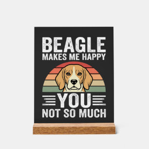 Beagle Makes Me Happy Dog Lover Acrylic Sign