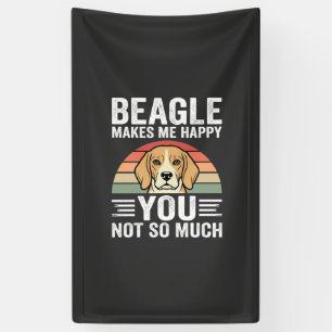 Beagle Makes Me Happy Dog Lover Banner