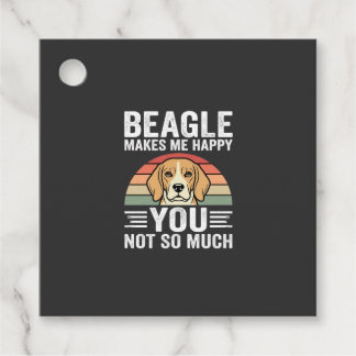 Beagle Makes Me Happy Dog Lover Favour Tags