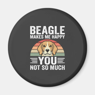 Beagle Makes Me Happy Dog Lover Magnet