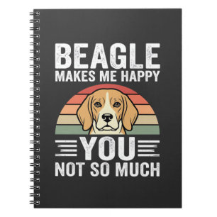 Beagle Makes Me Happy Dog Lover Notebook