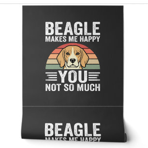 Beagle Makes Me Happy Dog Lover Wallpaper