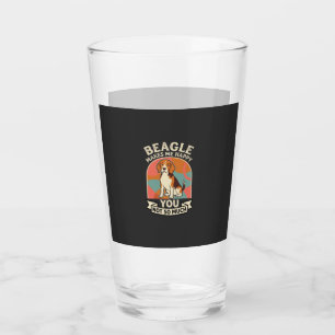 Beagle Makes Me Happy You Not So Much Dog Glass