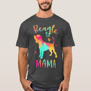Beagle Mama Colourful Beagle Gifts Dog Mum T-Shirt