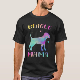 Beagle Mama Colourful Beagle Lover Dog Mum Mother' T-Shirt