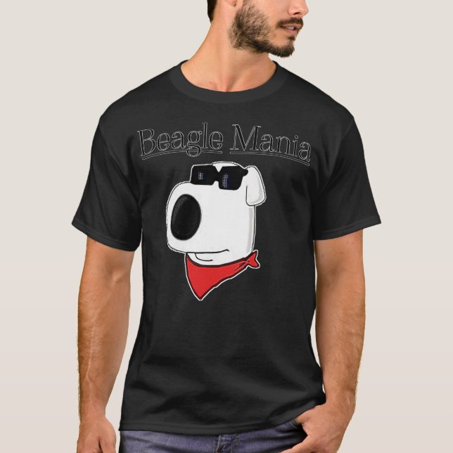 Beagle Mania Brewery Mascot Brian The Dog T-Shirt (Front)