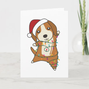 Beagle Merry Christmas Winter Animals Dog Card