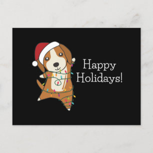 Beagle Merry Christmas Winter Animals Dog Postcard
