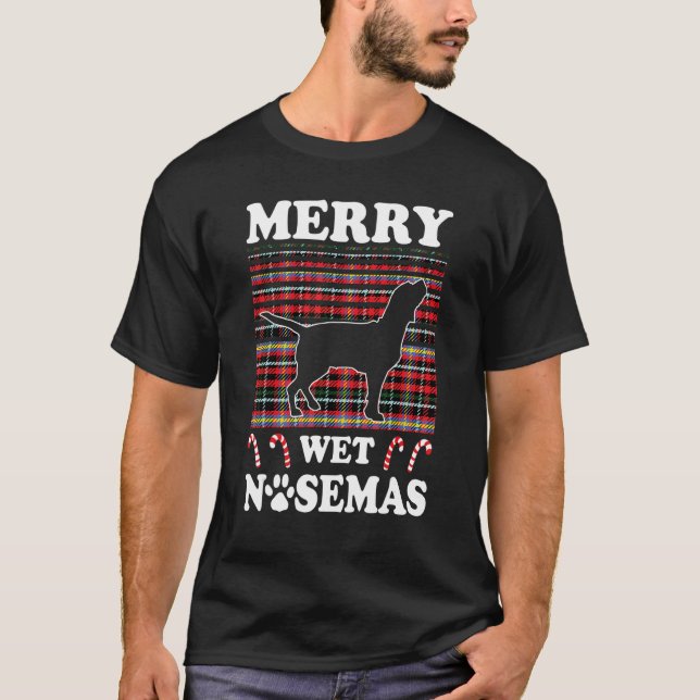 Beagle Merry Wet Nosemas Christmas Beagle Owner T-Shirt (Front)