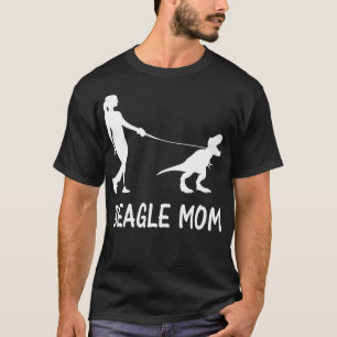 Beagle Mom Dog Beagle Mama Dinosaur Women Mothers  T-Shirt
