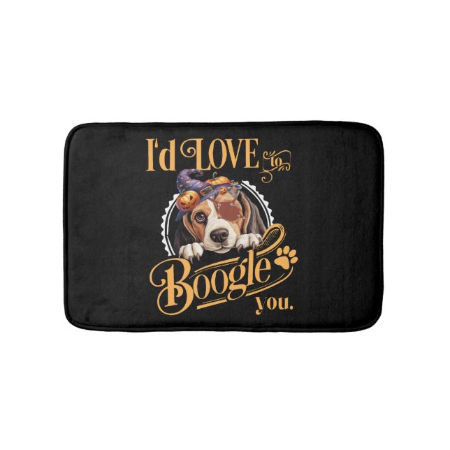 Beagle Mom Halloween Dog Lover Bath Mat (Front)