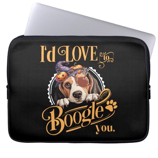 Beagle Mom Halloween Dog Lover Laptop Sleeve (Front)