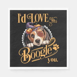 Beagle Mom Halloween Dog Lover Napkin