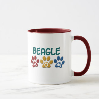 BEAGLE MOM Paw Print Mug