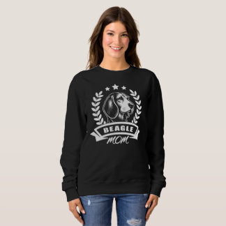 "Beagle Mom" with dog's head and wreath Sweatshirt
