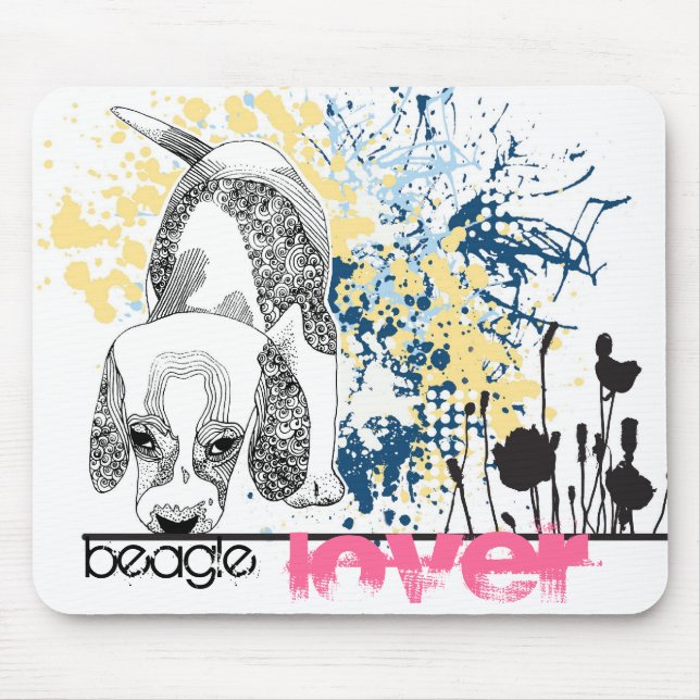 Beagle Mouse Mat (Front)