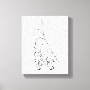 Beagle Mug – Hand Drawn Ink Dog  Canvas Print
