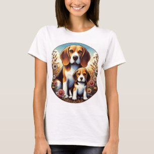 Beagle Mum and Pup 5000 2X T-Shirt