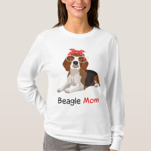 Beagle Mum Dog Bandanna Pet Lover Gift Womens Beag T-Shirt