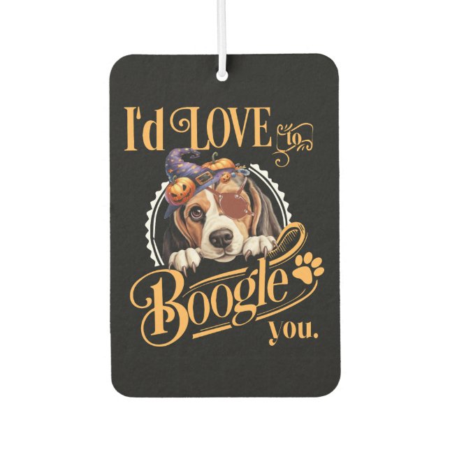 Beagle Mum Halloween Dog Lover Car Air Freshener (Front)