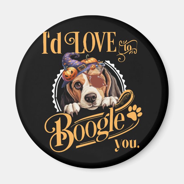 Beagle Mum Halloween Dog Lover Magnet (Front)