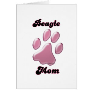 Beagle Mum Pink Pawprint