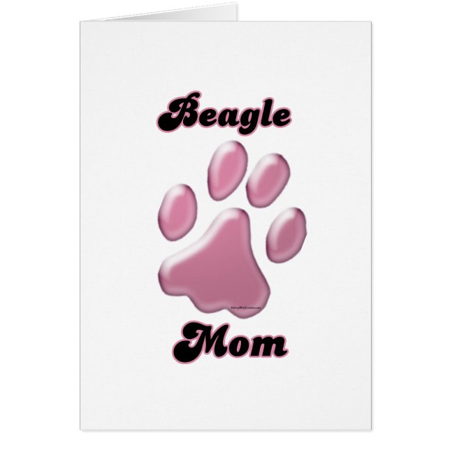 Beagle Mum Pink Pawprint  (Front)