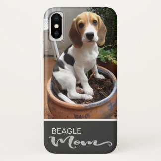 Beagle Mum Smooth Add Your Dog Photo iPhone X Case