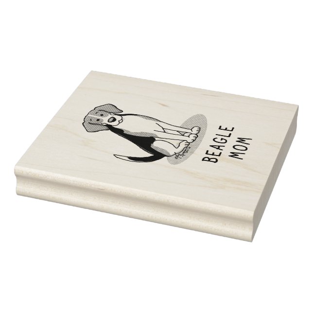 Beagle Mum (tri colour 3) Dog Cute Dog Mum Rubber Stamp (Stamp)