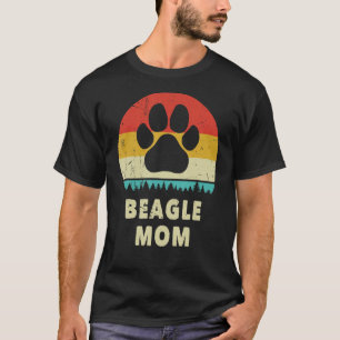 Beagle Mum Vintage Dog  For Women  Dog T-Shirt