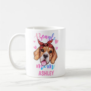Beagle Mum Watercolor Dog Mum Coffee Mug