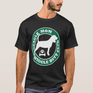 Beagle Mum Wiggle Butt Club Cute Dog Owner Pet T-Shirt