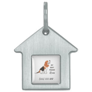 Beagle My Best Friend Custom Dog House Name  Pet ID Tag