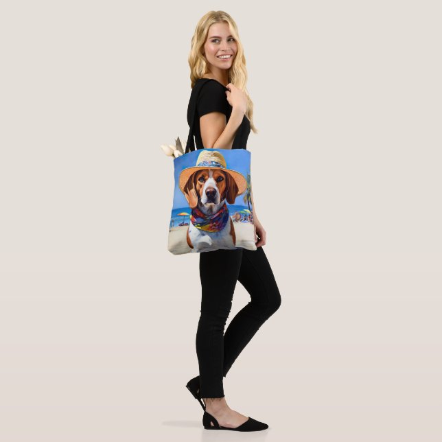 Beagle on Beach, summer gift for dog lovers  Tote Bag (On Model)