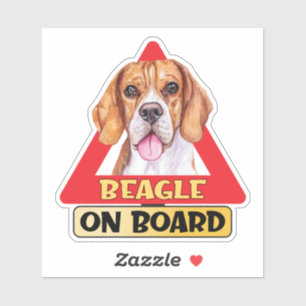 Beagle On Board Dog Red Triangle Traffic Sign