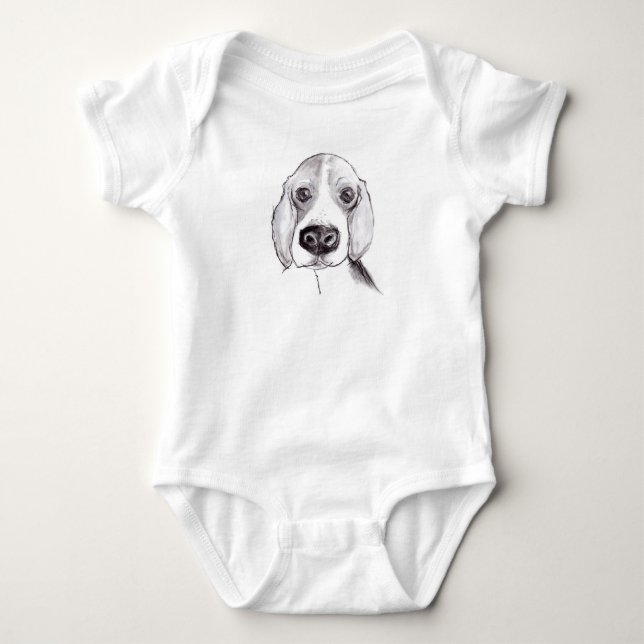 BEAGLE ONE PIECE BABY BODYSUIT (Front)
