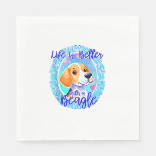 Beagle owner dog puppy mama beagle dog cute women  napkin