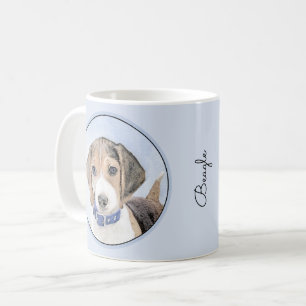 Beagle Painting - Cute Original Art Coffee Mug