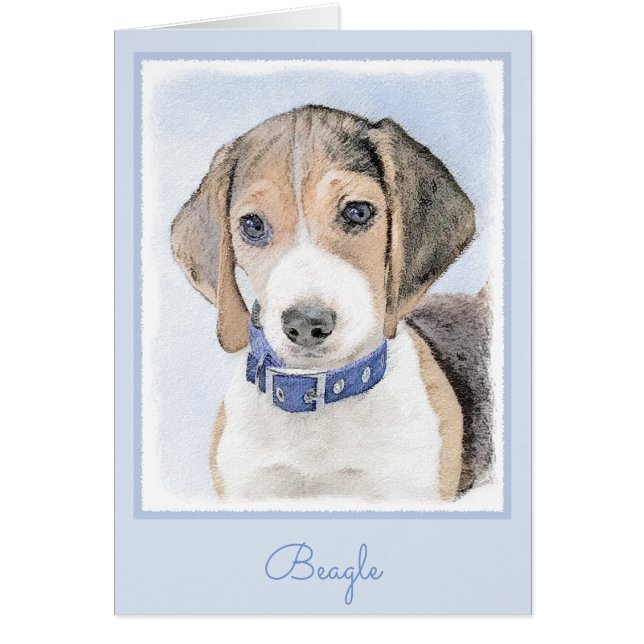 Beagle Painting - Cute Original Dog Art (Front)
