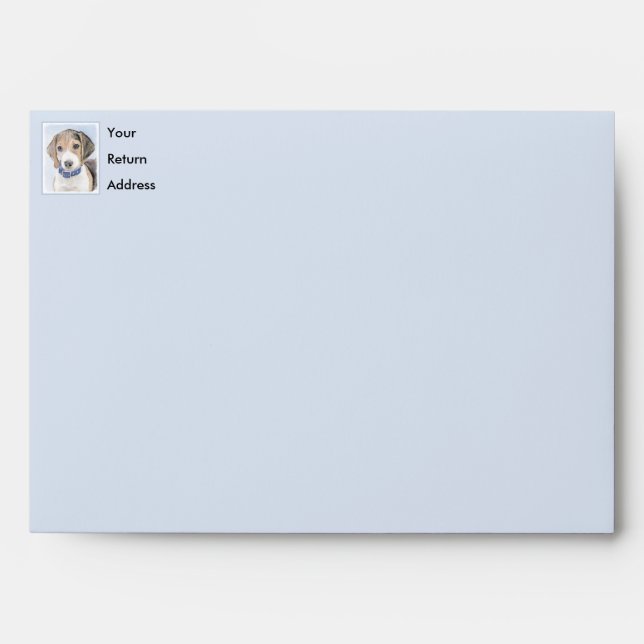 Beagle Painting - Cute Original Dog Art Envelope (Front)