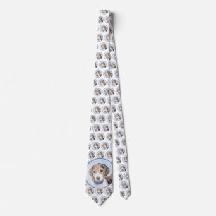 Beagle Painting - Cute Original Dog Art Tie