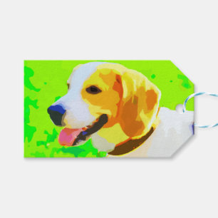 Beagle Painting Portrait Pop Art Gift Tags