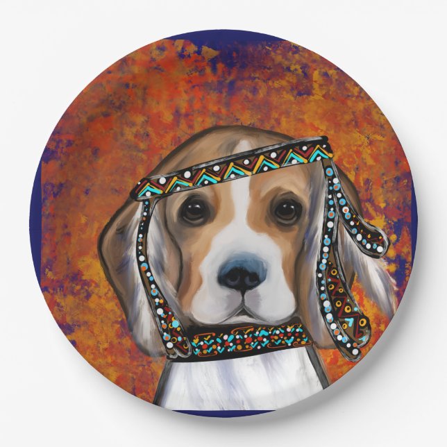 Beagle       paper plate (Front)