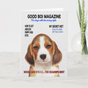 Beagle Parody Magazine Cover Card
