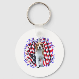Beagle Patriot Key Ring