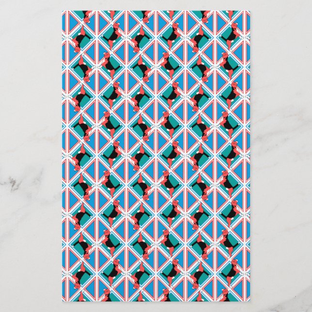 Beagle Pattern Quattrodog Stationery (Front)