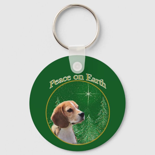 Beagle Peace Key Ring (Front)