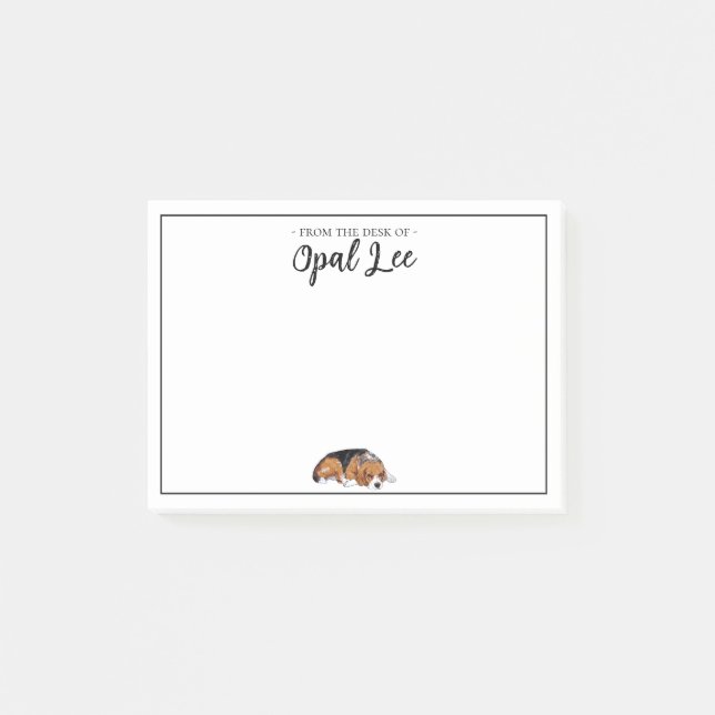 Beagle Personalised Notepad (Front)