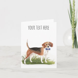 Beagle Personalised Text Greeting card