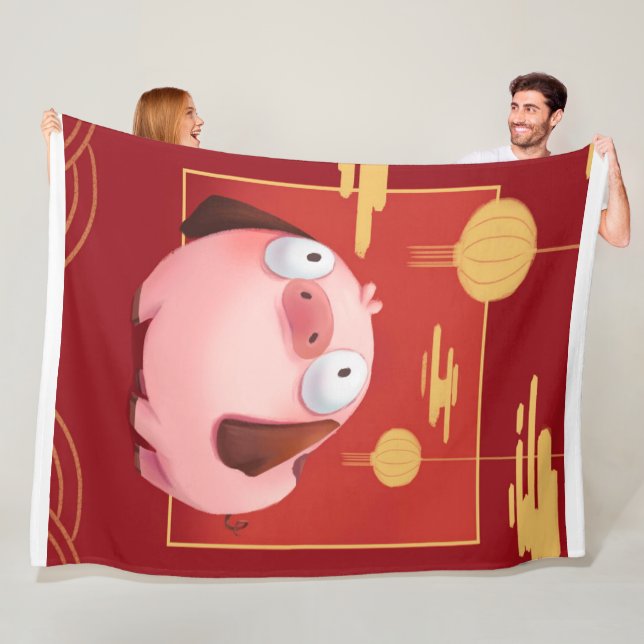 Beagle Pig_Pig Lover Fleece Blanket (In Situ)